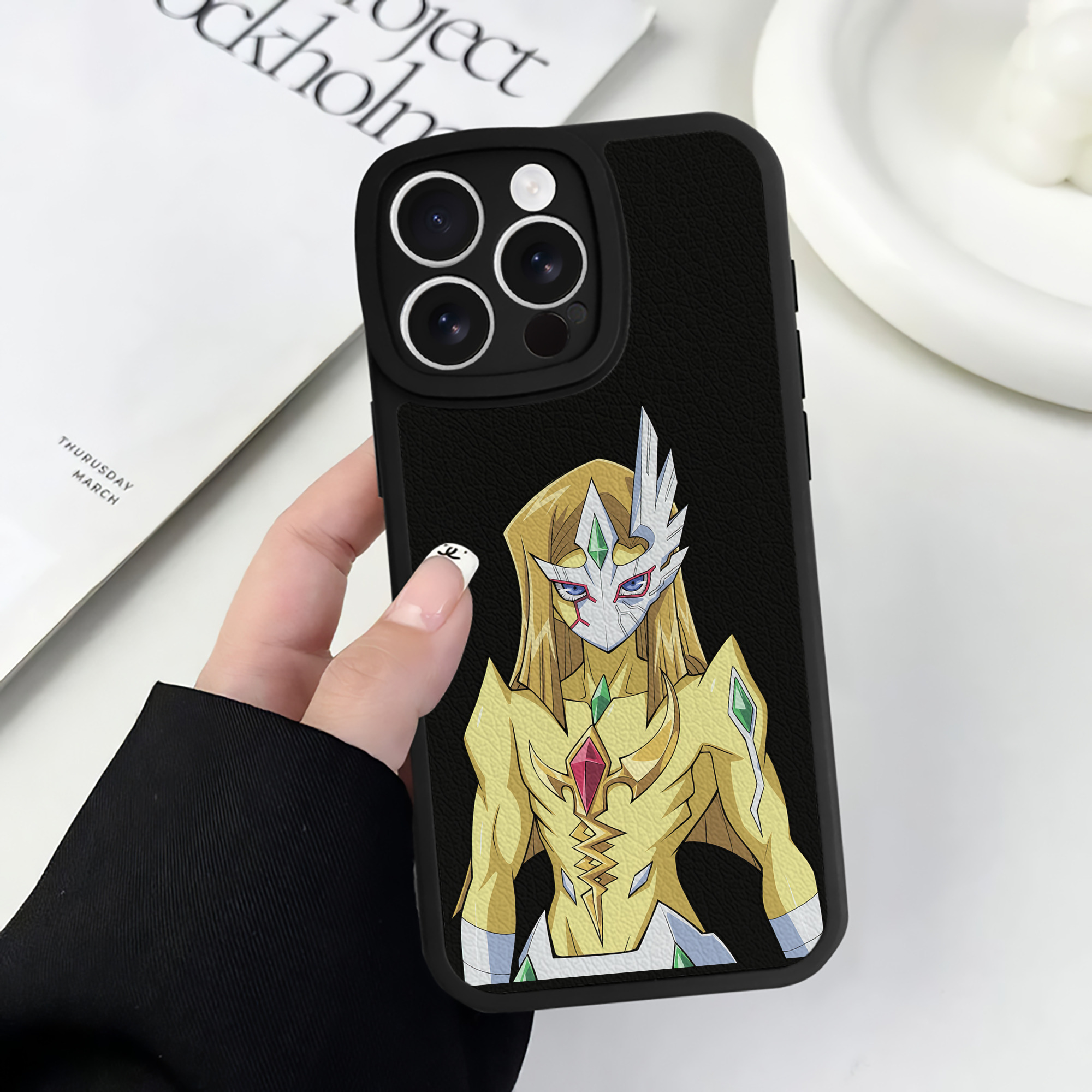 （画像用） 遊☆戯☆王 Yu-Gi-Oh! 【iPhone 16シリーズ対応】シリコンスマホケース（レザー調） 材質：シリコン